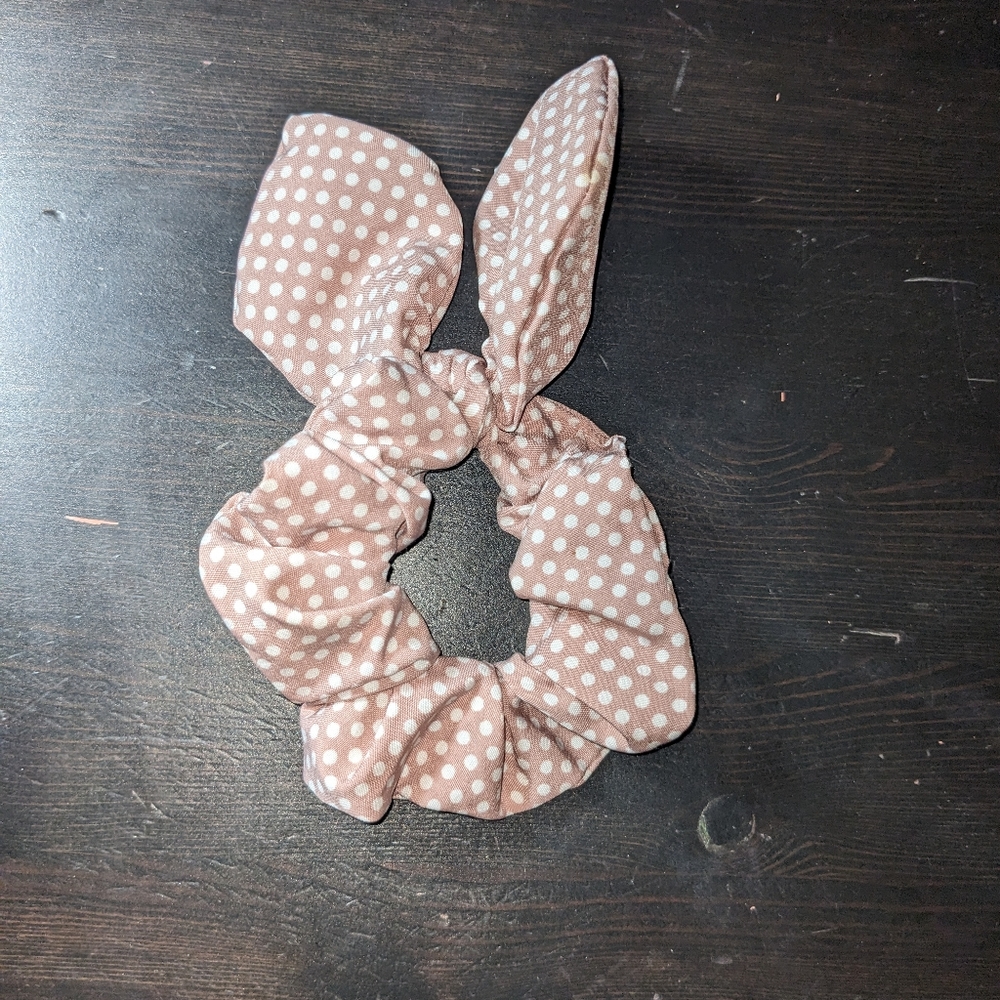 Scrunchie - polka dots with ears